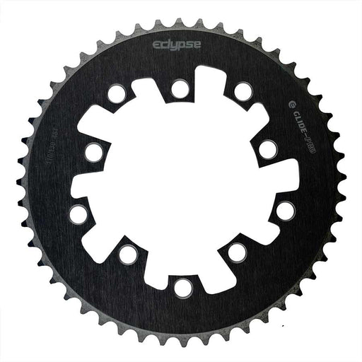 Eclypse, Glide-Pro 110, 48T, 8-10sp, BCD: 110mm, 5 Bolt Outer Chainring, Alloy, Black