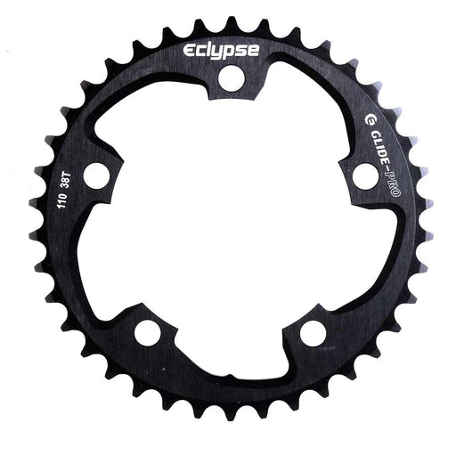 Eclypse, Glide-Pro 130, 53T, 8-10sp, BCD: 130mm, 5 Bolt Outer Chainring, Alloy, Black