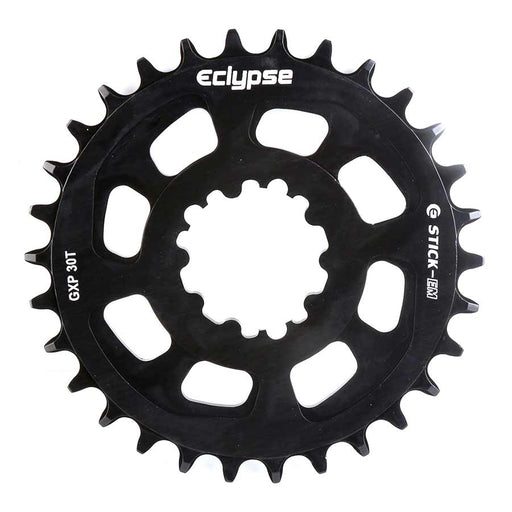 Eclypse, Glide-Pro Stick Em DM, 28T, 9-11sp, Direct Mount, Chainring, Alloy, Black, 0mm offset