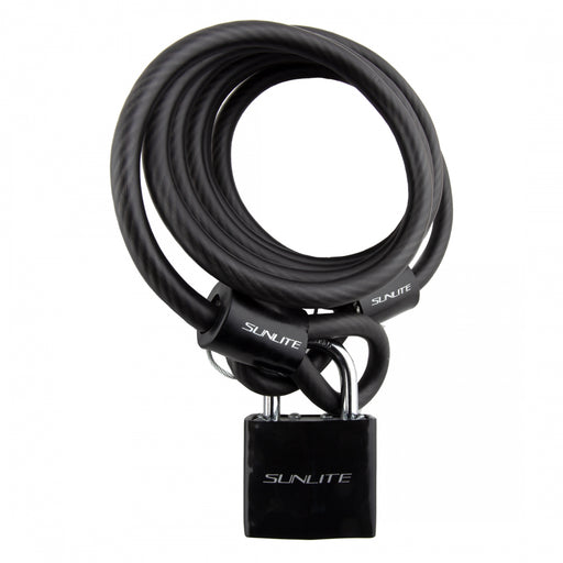 SUNLITE Key Lock & Cable 8mm Black Key Bike Lock