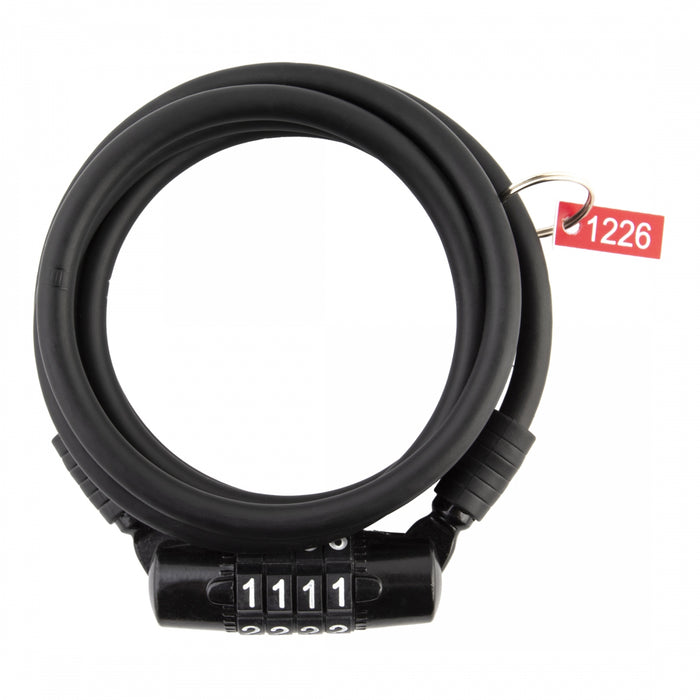 SUNLITE Bike Leash Plus 6mm Black Combo Bike Lock