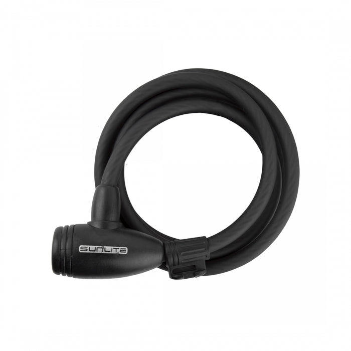 SUNLITE Integrated Key Cable 10mm Black Key Bike Lock