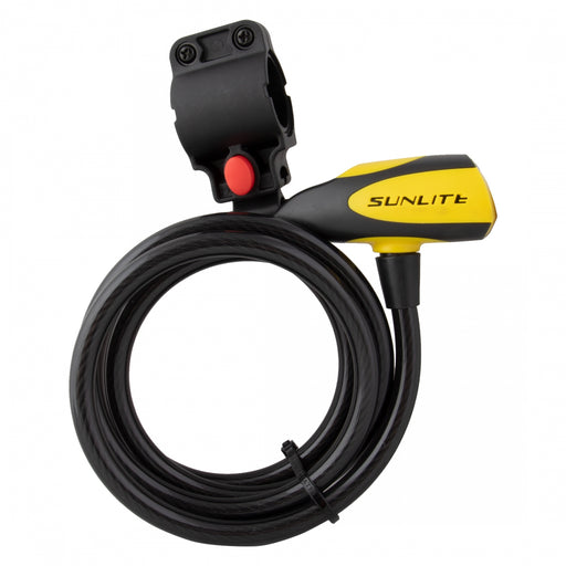 SUNLITE Defender D1 Key Lock 10mm Black/Yellow Key Includes Bracket Bike Lock