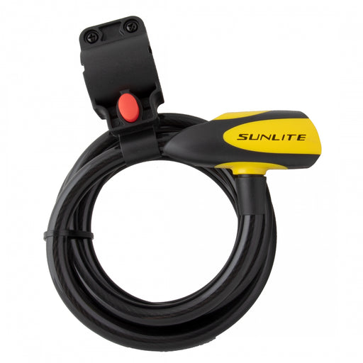 SUNLITE Defender D1 Key Lock 12mm Black/Yellow Key Includes Bracket Bike Lock