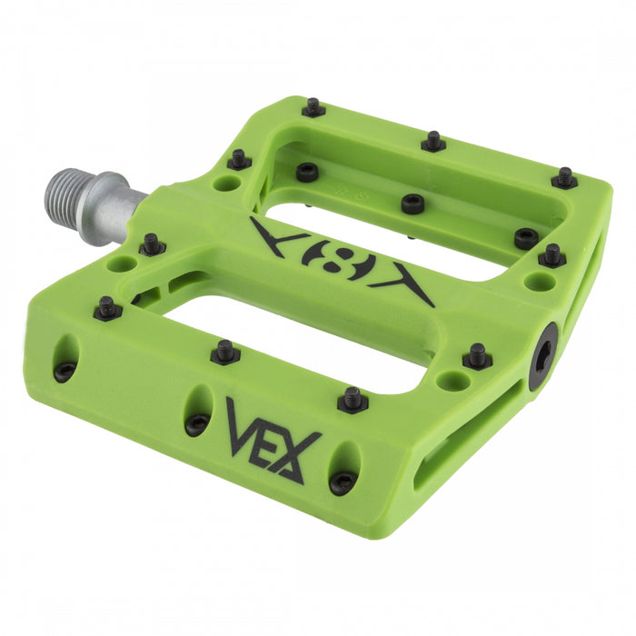 ORIGIN8 Vex Platform 9/16" Green Bicycle Pedals