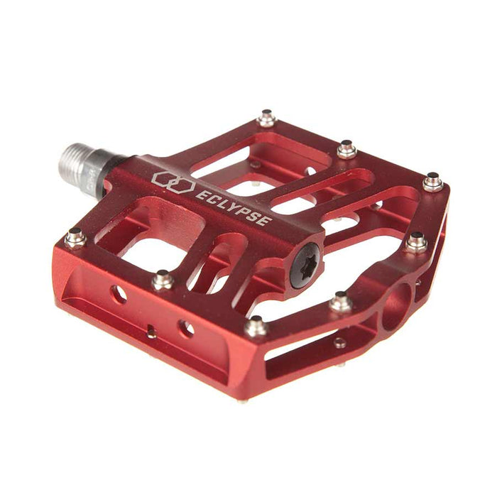 Eclypse, RALB, Platform Pedals, Body: Alloy, Spindle: Cr-Mo, 9/16'', Red, Pair