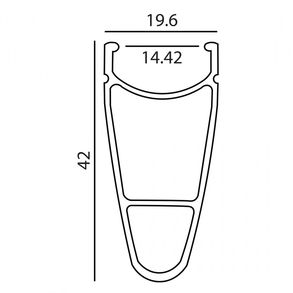 ORIGIN8 TA42 RIM OR8 700C 622x14.5 TA42 32 MAT-BK/MSW