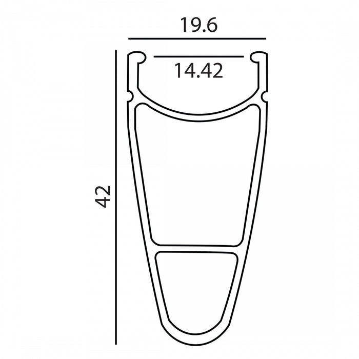 ORIGIN8 TA42 RIM OR8 700C 622x14.5 TA42 32 MAT-BK/MSW