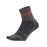 DeFeet Wooleator Pro 3" Gravel Gray Socks, 4.5-6.5,Stripe
