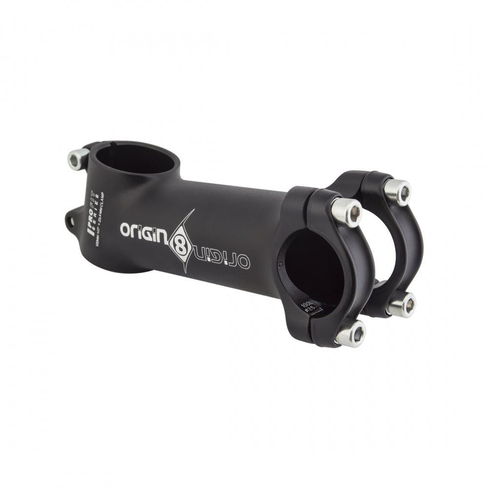 ORIGIN8 Pro Fit Alloy Ergo Bike Stem 100mm Length +/-17° Rise 25.4mm Handlebar