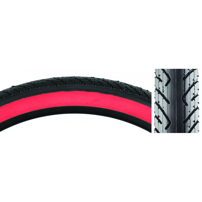 SUNLITE Slick TIRE SUNLT 26x2.125 BK/RD SLICK K1032 WIRE