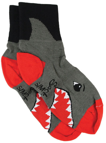 Sockguy Shark socks, grey - 5-9