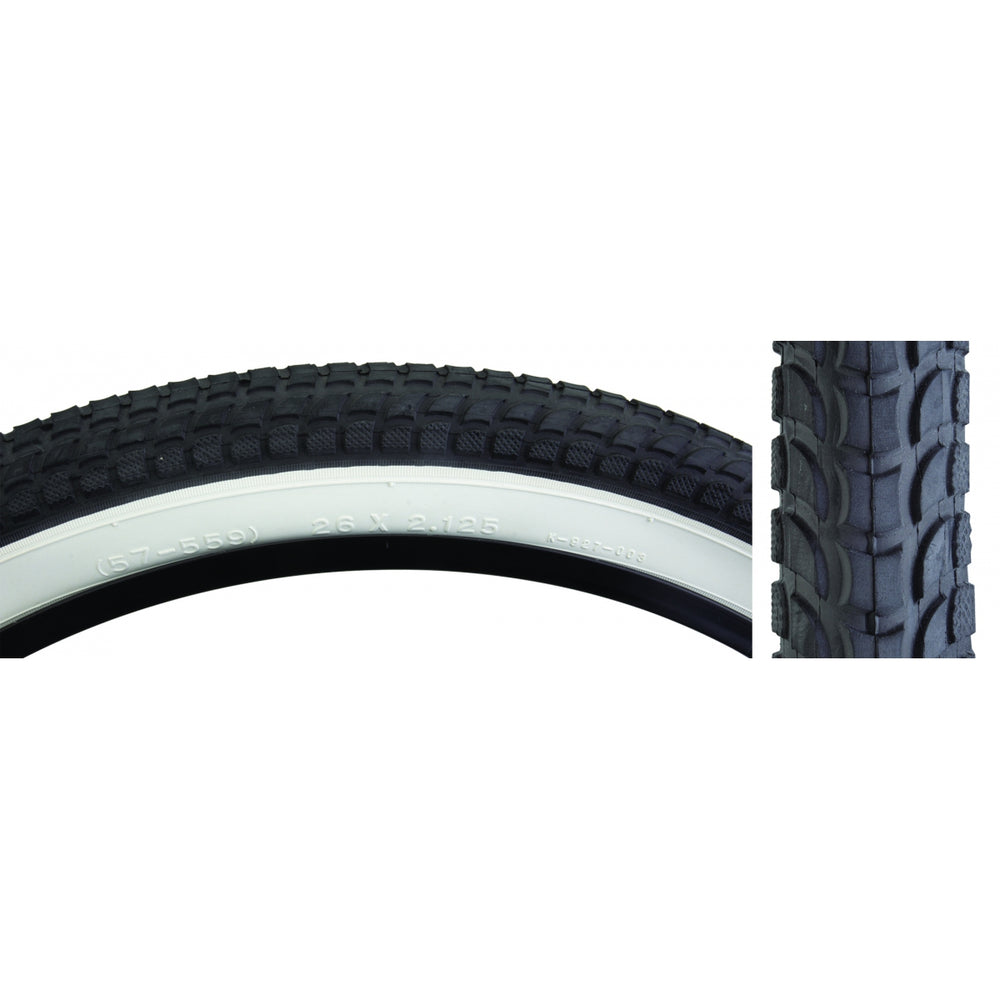 SUNLITE Cruiser 927 TIRE SUNLT 26x2.125 BK/WH CRUISER K927w/SUN LOGO KOMFORT WIRE