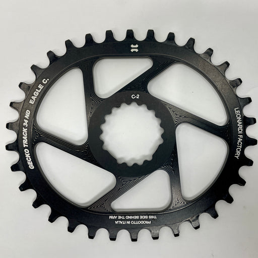 Leonardi Gecko 34t Ai 2mm Elliptical MTB Chainring for Cannondale Cranks