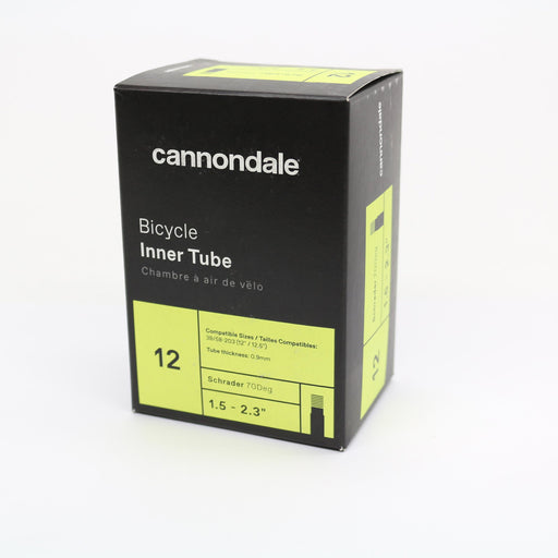 Cannondale 12 x 1.5 - 2.3" Schrader Valve 70 Degree Tube CP8701U1012