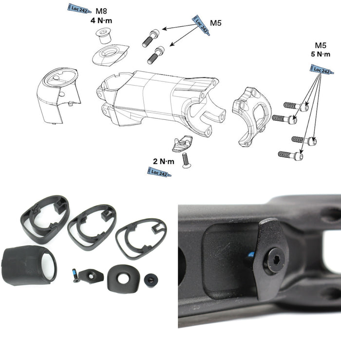 Cannondale C1 Conceal Stem 100mm x -6 Degree Stem Black CP2103U1010