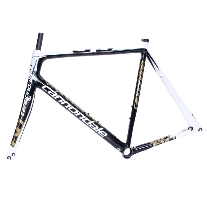 Cannondale SuperSix EVO Hi Mod Carbon Rim Brake Frame and Fork 60cm Used White/Gold/Carbon