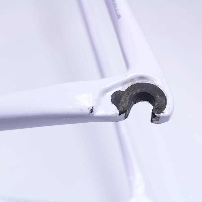 Cannondale SuperSix EVO Hi Mod Carbon Rim Brake Frame and Fork 60cm Used White/Gold/Carbon