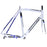 Cannondale CAAD8 Frame and Fork 56cm White/Blue/Black Dented Top Tube