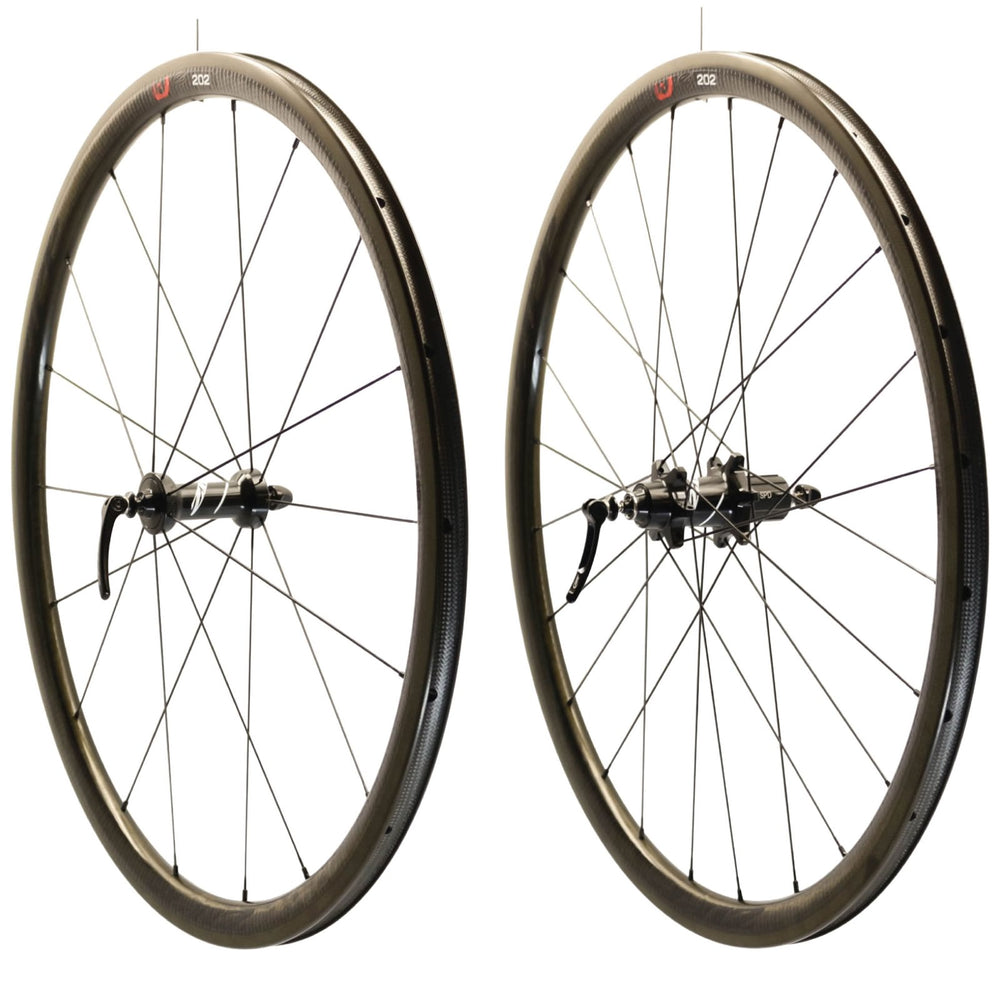 NOS Zipp 202 Firecrest Carbon Clincher Pair 10/11 Speed HG Body Black Decal