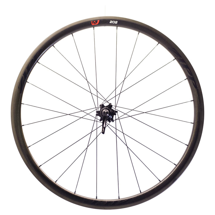 NOS Zipp 202 Firecrest Carbon Clincher Pair 10/11 Speed HG Body Black Decal