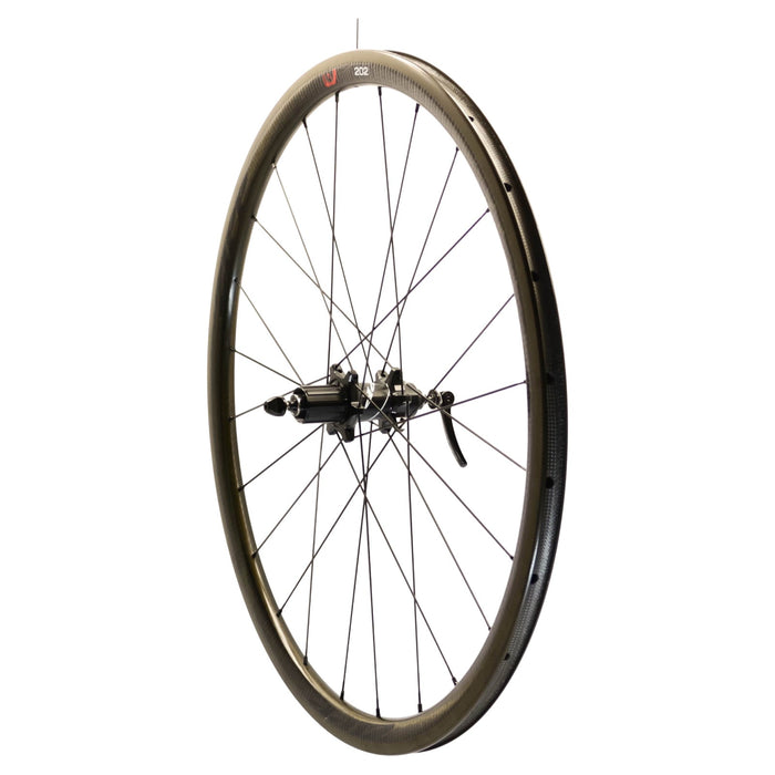 NOS Zipp 202 Firecrest Carbon Clincher Pair 10/11 Speed HG Body Black Decal
