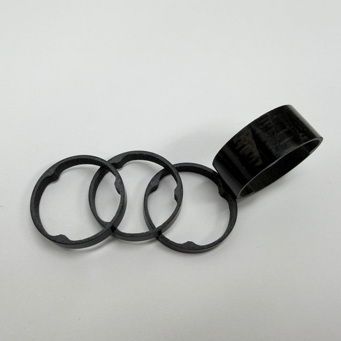Cannondale Superlight Carbon Headset 1 1/8" Spacer Set- Gloss 30mm total- 15mm (1), 5mm (3)