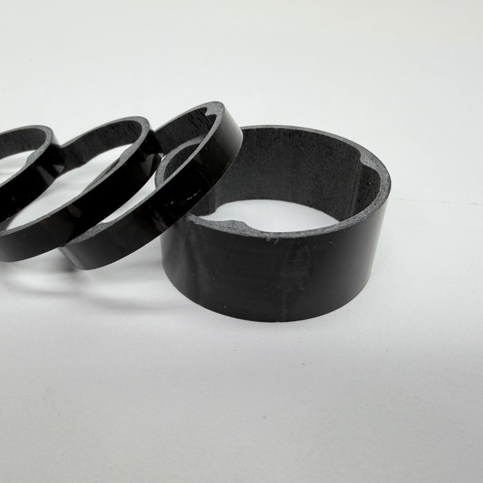 Cannondale Superlight Carbon Headset 1 1/8" Spacer Set- Gloss 30mm total- 15mm (1), 5mm (3)