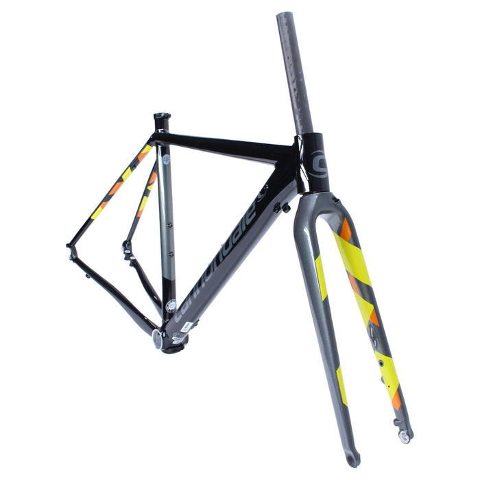 Cannondale CAADX Disc Cyclocross Frame + Fork Black Pearl Yellow Orange 46cm NOS