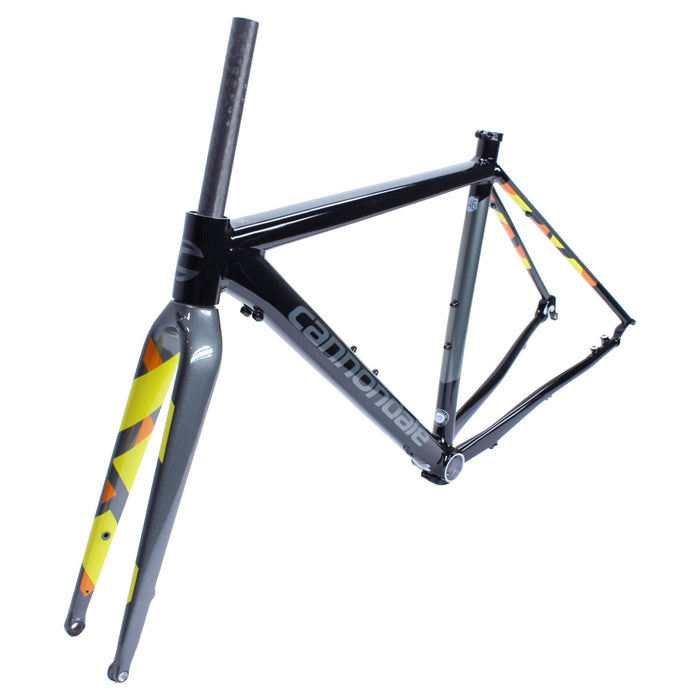 Cannondale CAADX Disc Cyclocross Frame + Fork Black Pearl Yellow Orange 46cm NOS