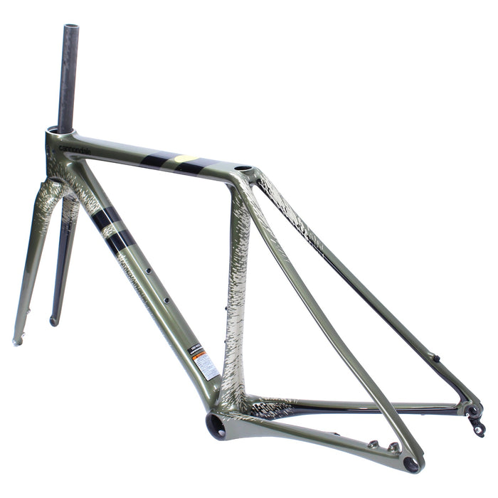 Cannondale SuperX Carbon Cyclocross Frame and Fork Green Splatter 46cm NOS