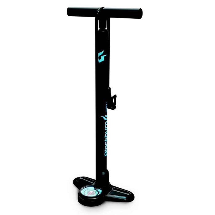 Blackburn, Piston 2, Floor pump, Matte Black/Cyan