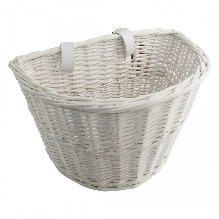 SUNLITE Classic Willow Basket BASKET SUNLT FT WILLOW STRP WHT 14x10x8.5 w/STRAPS