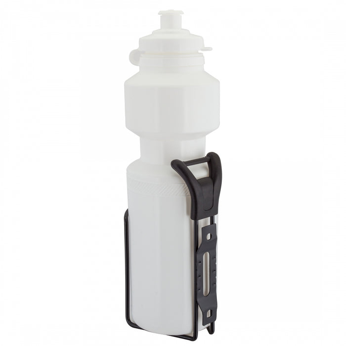 SUNLITE Water Bottles w/Cages BOTTLE SUNLT 25oz w/STL CAGE WHT