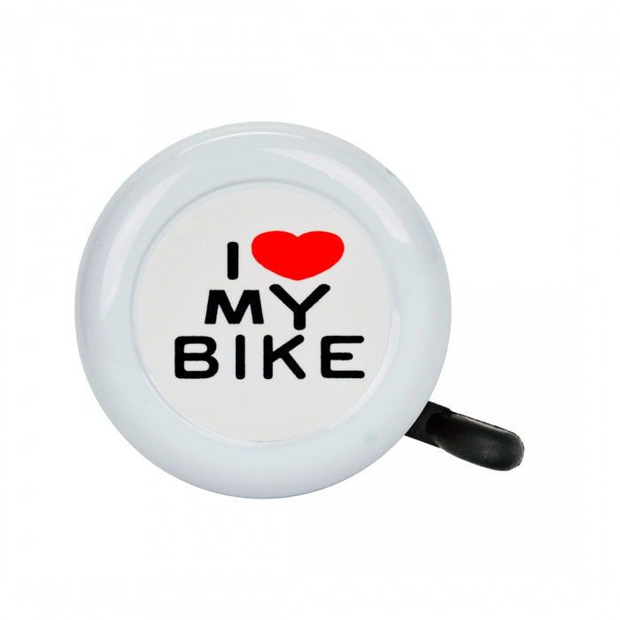 SUNLITE I Love My Bike Lever White Bike Bell