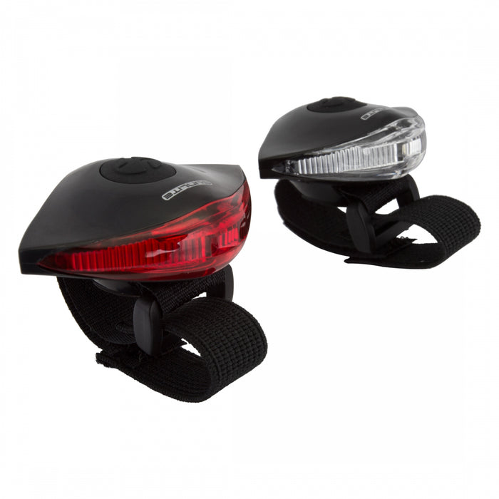 SUNLITE Griplight II Black Mini Bicycle Front + Rear Safety Light Set