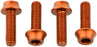 Wolf Tooth Water Bottle Cage Bolts - Set/4, Aluminum, Orange