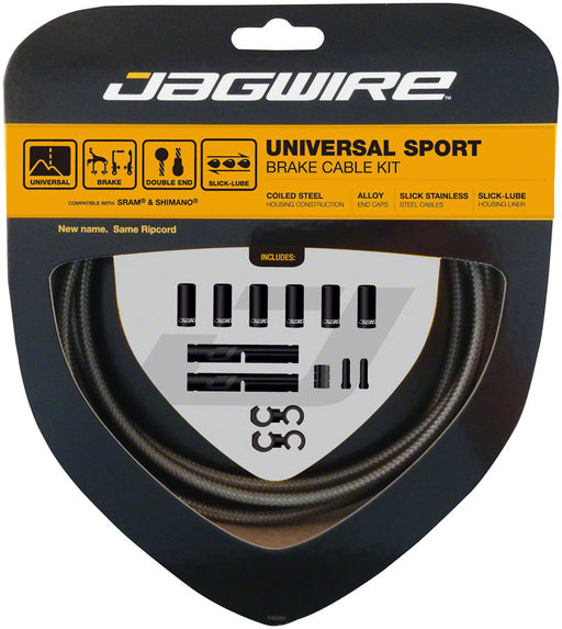 Jagwire Universal Sport Brake Cable Kit, Carbon Silver