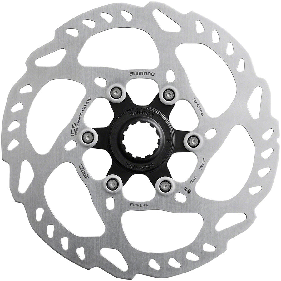 Shimano SLX SM-RT70-M Disc Brake Rotor - 180mm, Center Lock, Silver