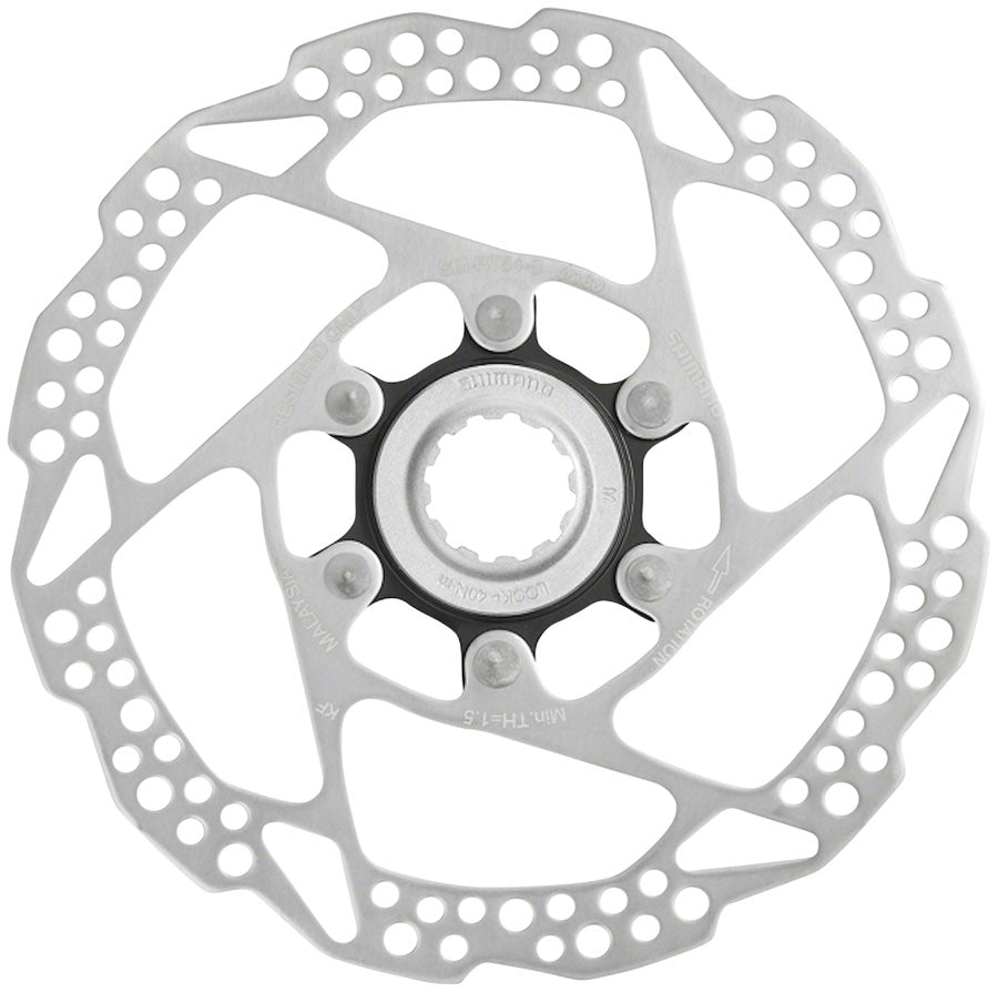 Shimano Deore SM-RT54-M Disc Brake Rotor - 180mm, Center Lock, For Resin Pads Only, Silver
