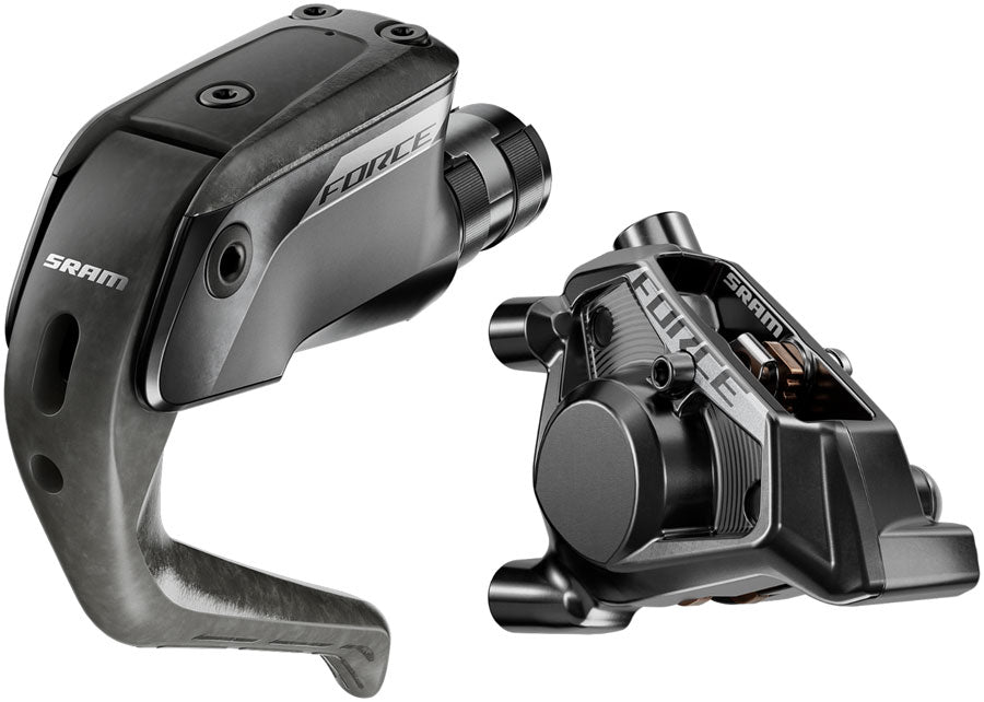 SRAM Force Aero Disc Brake and Lever - Rear, Flat Mount, 20mm Offset, 2000mm Hose, Carbon Lever Blade, Black, E1