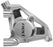 SRAM RED Aero Disc Brake and Lever - Front, Flat Mount, 20mm Offset, 1100mm Hose, Carbon Lever Blade, Black/Silver, E1