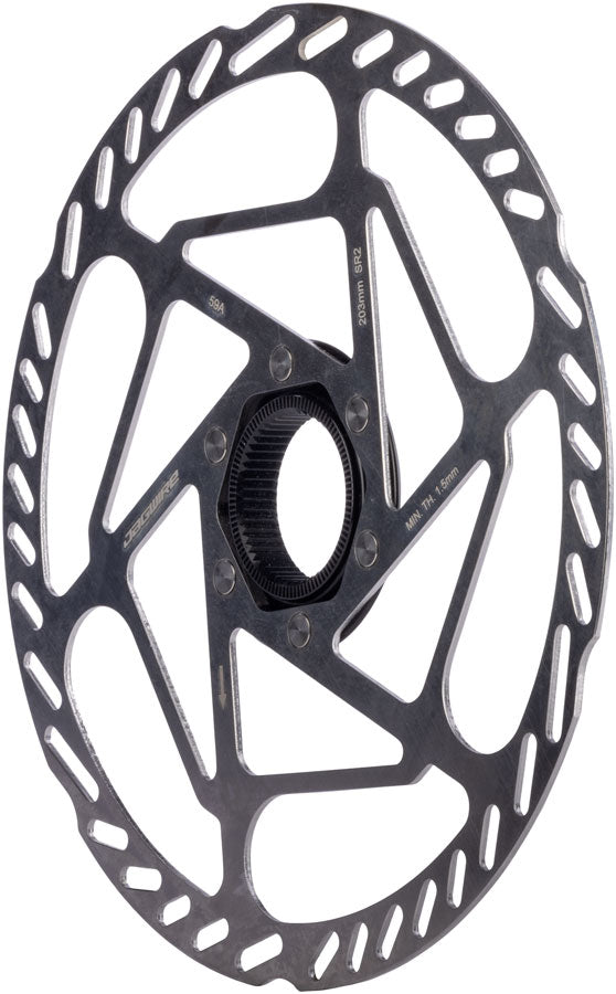 Jagwire Sport SR2 Disc Brake Rotor - 203mm, Center Lock, Includes Lockring, 1.8mm Thickness
