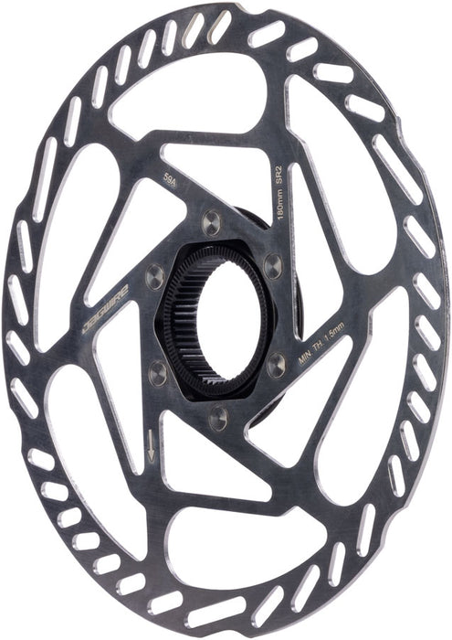 Jagwire Sport SR2 Disc Brake Rotor - 180mm, Center Lock, Includes Lockring, 1.8mm Thickness