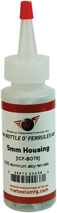 Wheels Manufacturing Housing End Caps: 5mm Aluminum Silver Bottle of 100