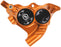 Hope RX4+ Disc Brake Caliper - Rear Flat Mount Direct, +20mm, Mineral Oil, Orange
