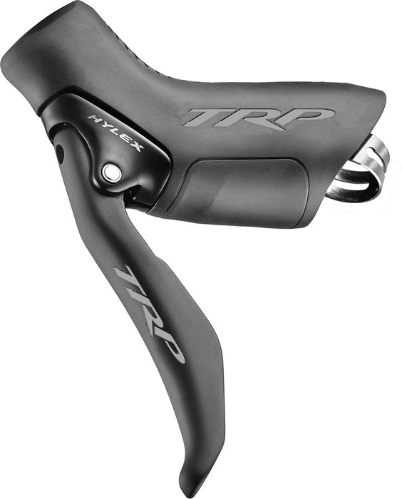 TRP Hylex Disc Brake and Lever - Left, Hydraulic, 2-Piston, 1900mm Hose, Flat Mount, Black