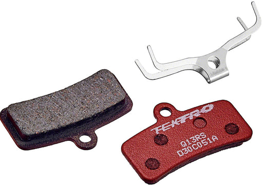Tektro Q13RS Disc Brake Pad - Resin, For 4-Piston Brake Calipers, Red