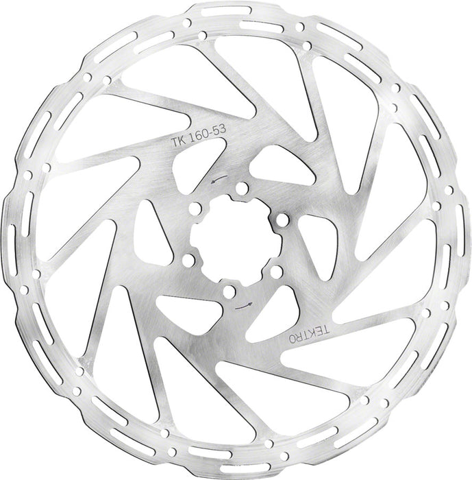 Tektro TR203-53 Disc Rotor - 203mm, 6-Bolt, 1.8mm Thickness, For 4-Piston Calipers, Silver
