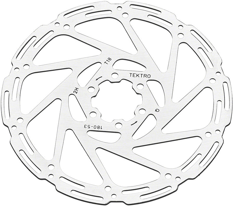 Tektro TR180-53 Disc Rotor - 180mm, 6-Bolt, 1.8mm Thickness, For 4-Piston Calipers